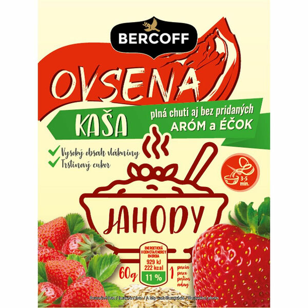 BERCOFF Ovesná kaše s jahodami 60 g porovnat ceny