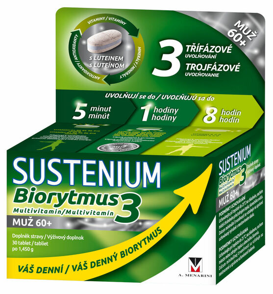 Sustenium Biorytmus 3 multivitamin MUŽ 60+ 30 tablet porovnat ceny