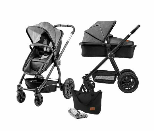 Kočárek kombinovaný Veo black/grey 2v1 Kinderkraft porovnat ceny