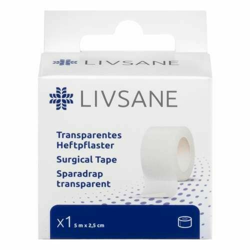 LIVSANE zdravotnická lepící páska 2.5cm x 5m 1ks porovnat ceny