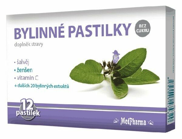 MedPharma Bylinné pastilky šalvěj 12ks porovnat ceny
