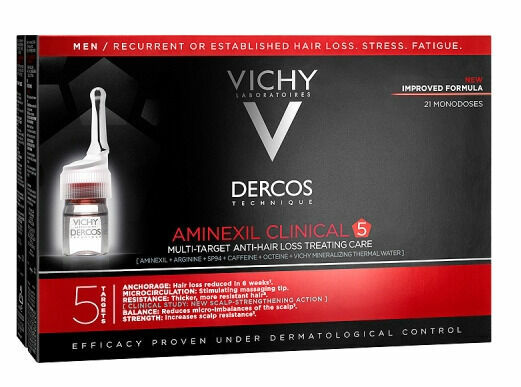 Vichy Dercos Aminexil clinical 5 multiúčelová kúra proti vypadávání vlasů pro muže 21x6ml porovnat ceny