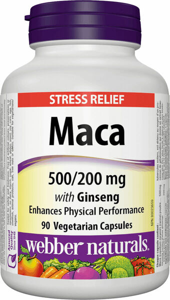 Webber Naturals Maca + ženšen 500/200mg 90 kapslí porovnat ceny