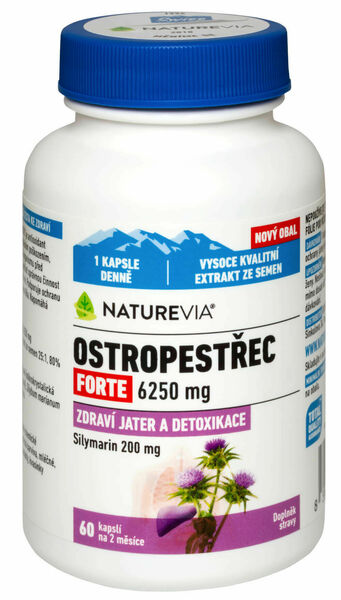 Swiss NatureVia Ostropestřec forte 60 kapslí porovnat ceny