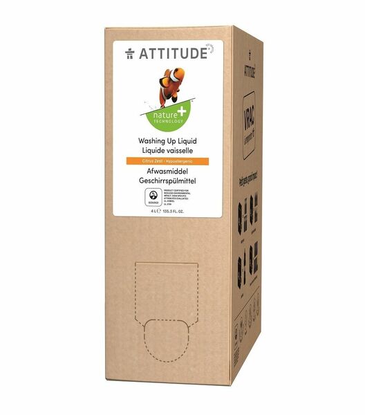 ATTITUDE Prostředek na mytí nádobí s vůní citronové kůry - náhradní kanystr 4l porovnat ceny