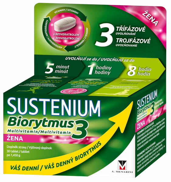 Sustenium Biorytmus 3 multivitamin ŽENA 30 tablet porovnat ceny
