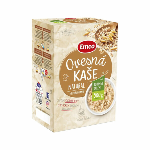 EMCO Ovesná kaše natural - neporcovaná 500 g porovnat ceny