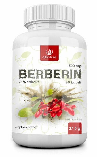 Allnature Berberin Extrakt 98% 500 mg 60 kapslí porovnat ceny