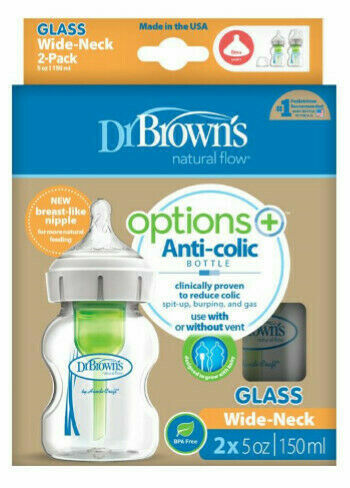 Dr. Brown's  Dr.Brown´s láhev Options + Wide-Neck SKLO150 ml, 2ks porovnat ceny