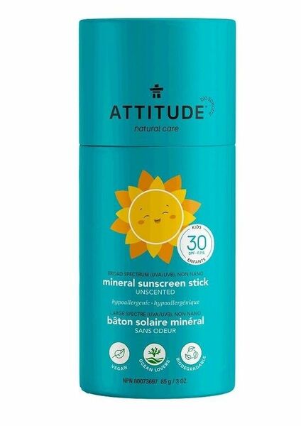 Attitude Dětská 100% minerální ochranná tyčinka SPF 30 bez vůně 85g porovnat ceny