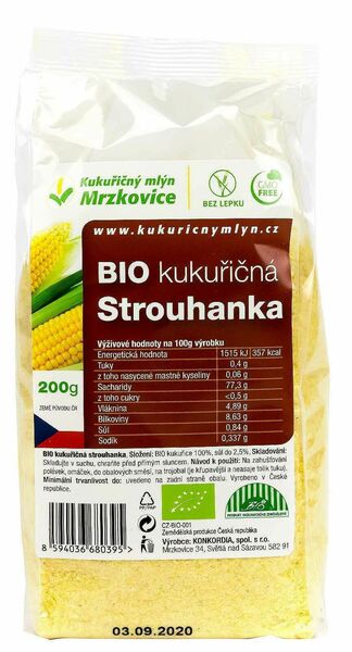 Kukuřičný mlýn Mrzkovice Kukuřičná strouhanka BIO 200g porovnat ceny