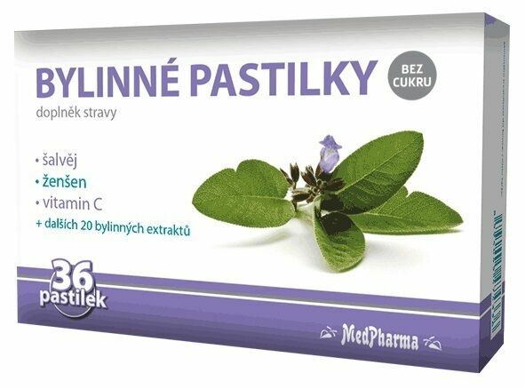 MedPharma Bylinné pastilky šalvěj 36ks porovnat ceny