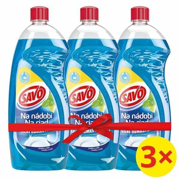 Savo Přípravek na mytí nádobí Limetka/Máta 3x1l porovnat ceny
