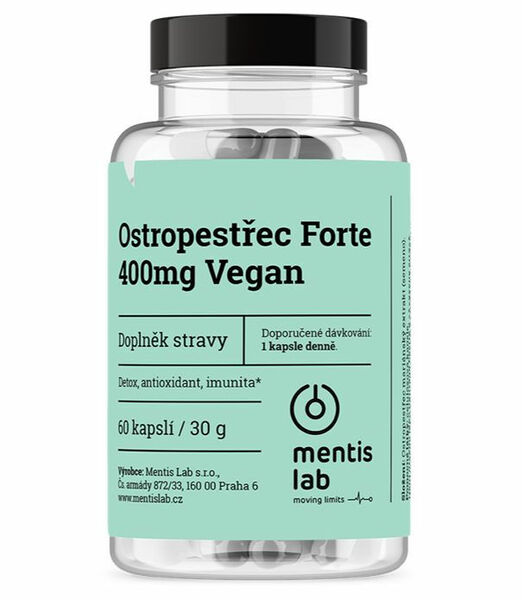 Mentis Ostropestřec Forte 400 mg Vegan 60 kapslí porovnat ceny