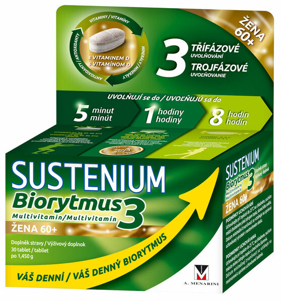Sustenium Biorytmus 3 multivitamin ŽENA 60+ 30 tablet porovnat ceny