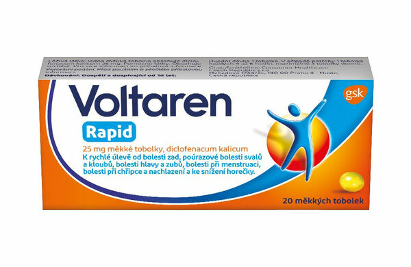 Voltaren Rapid 25mg měkké tobolky rychlá úleva 20ks porovnat ceny