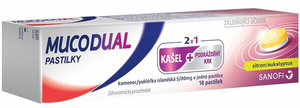 Mucodual 2v1 18 pastilek porovnat ceny
