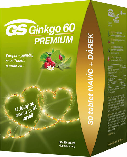 GS Ginkgo 60 Premium dárkové balení 60+30 tablet + dárek porovnat ceny