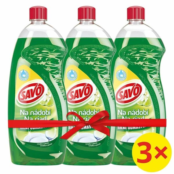 Savo Přípravek na mytí nádobí Limetka/Jasmín 3x1l porovnat ceny