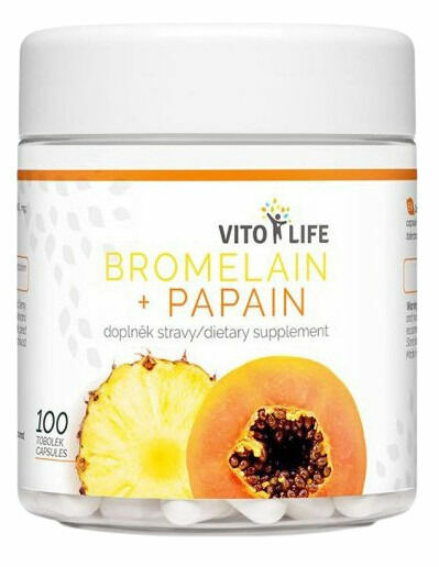 Vito Life Bromelain + Papain 250+100 mg 100 tobolek porovnat ceny