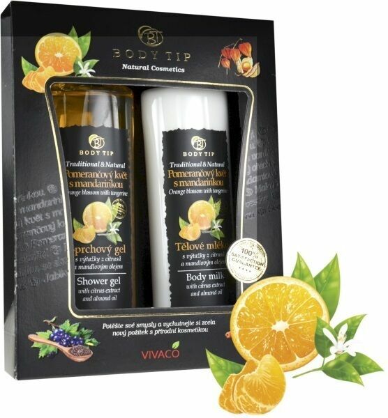 Vivaco  Luxusní sada pomerančový květ s mandarinkou Tělové mléko 200ml a Sprchový gel 200ml porovnat ceny
