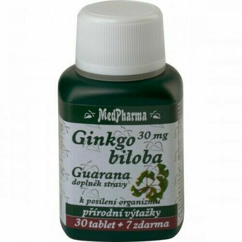 MedPharma Ginkgo biloba+Guarana 30mg 37 tablet porovnat ceny
