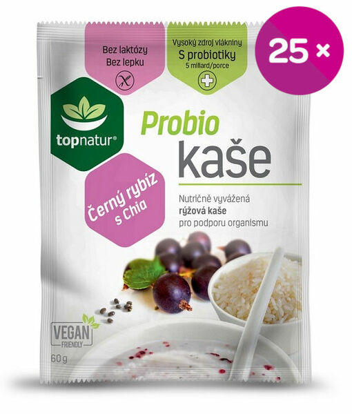 Topnatur Probio kaše černý rybíz s chia 25x60g porovnat ceny