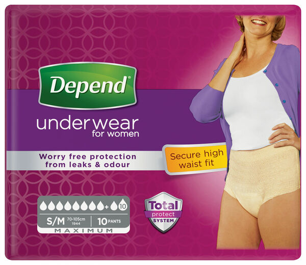 Depend Maximum pro ženy S/M natahovací kalhotky 10 ks porovnat ceny