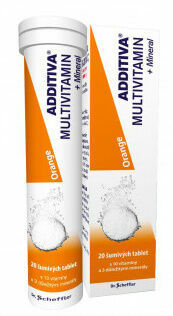 Additiva multivitamín +minerál ORANGE šumivé tablety 20 ks porovnat ceny