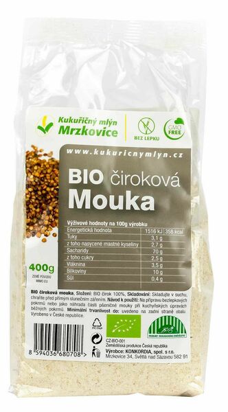 Kukuřičný mlýn Mrzkovice Čiroková mouka hladká BIO 400g porovnat ceny