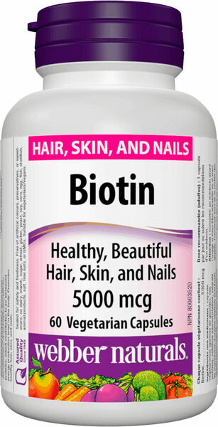 Webber Naturals Biotin 5000mcg 60 kapslí porovnat ceny