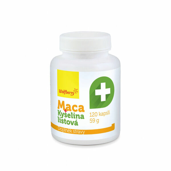 WOLFBERRY Maca extrakt + Kyselina listová 120 kapslí porovnat ceny