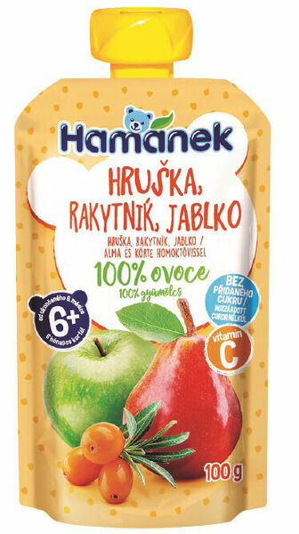 Hamánek Kapsička Hruška, rakytník, jablko 100g porovnat ceny