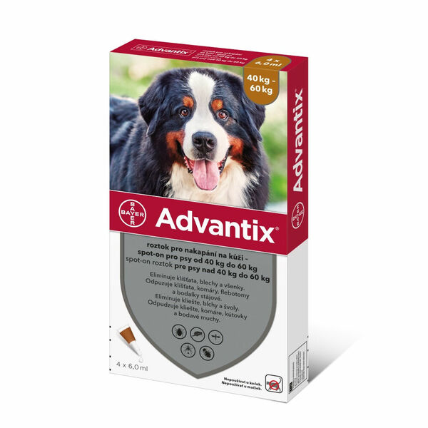 ADVANTIX Spot-on pro psy 40-60 kg 4x6 ml porovnat ceny