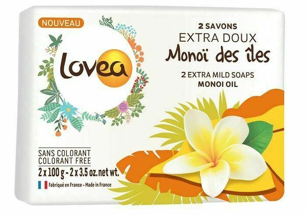 Lovea Extra jemné mýdlo monoi 2x100 g porovnat ceny