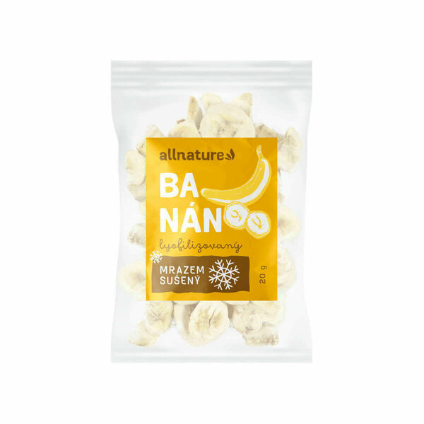 Allnature Banán sušený mrazem plátky 20g porovnat ceny