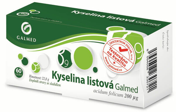 Kyselina listová Galmed 60 tablet porovnat ceny
