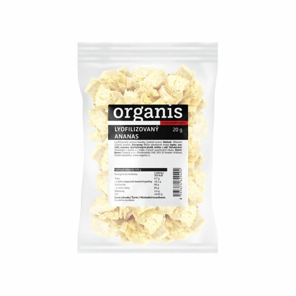ORGANIS Ananas sušený mrazem kousky 200 g porovnat ceny