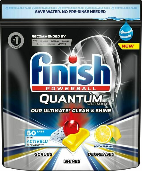 Finish Quantum Ultimate Lemon Sparkle - Kapsle do myčky nádobí 60ks porovnat ceny