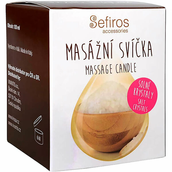 SEFIROS Masážní svíčka Solné krystaly 120 ml porovnat ceny