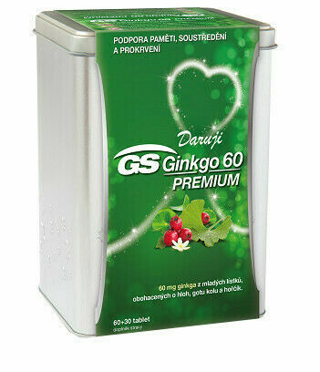 GS Ginkgo 60mg Premium v dárkové krabičce 60+30 tablet porovnat ceny