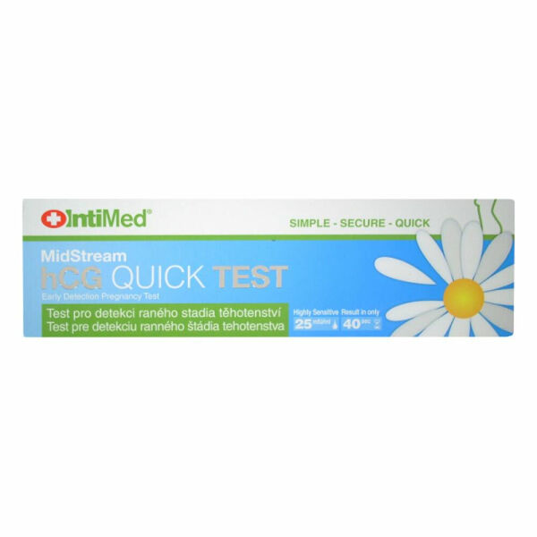 Těhotenský test IntiMed hCG Quick Test MidStream porovnat ceny