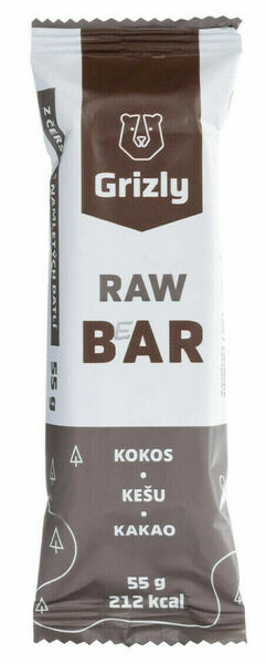 GRIZLY RAW Bar kokos-kešu-kakao 55g porovnat ceny