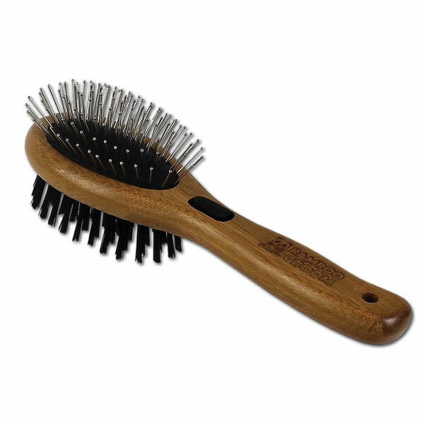 BAMBOO GROOM Malý kartáč kombinovaný se štětinami a nerezovými hroty pro psy porovnat ceny