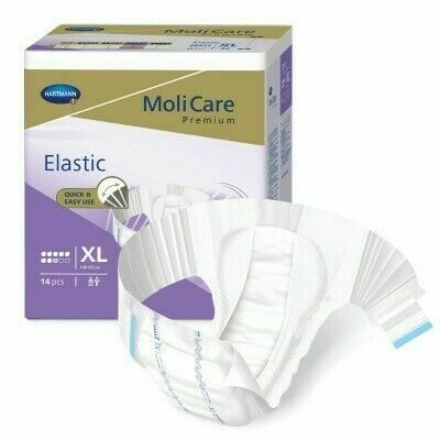 KALHOTKY ZALEPOVACÍ MOLICARE ELASTIC 8 KAPEK XL BOKY 140-175CM,3550ML,14KS porovnat ceny