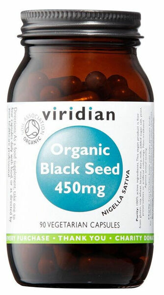 Viridian Black Seed 450mg 90 kapslí Organic porovnat ceny
