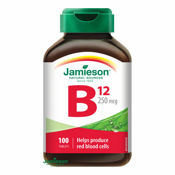 Jamieson Vitamín B12 metylkobalamín 250mcg 100 tablet porovnat ceny