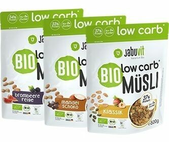 Jabuvit BIO low carb MÜSLI 37% Protein, klasik, 500 g porovnání ceny