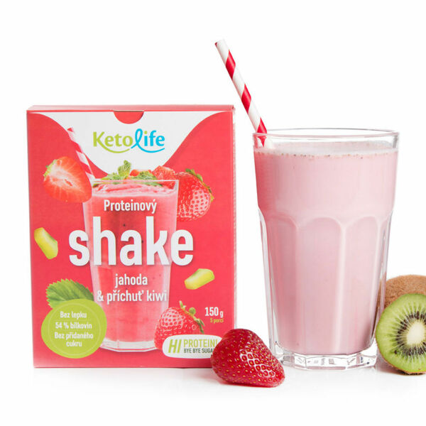 KETOLIFE Proteinový shake jahoda a příchuť kiwi 150 g porovnat ceny