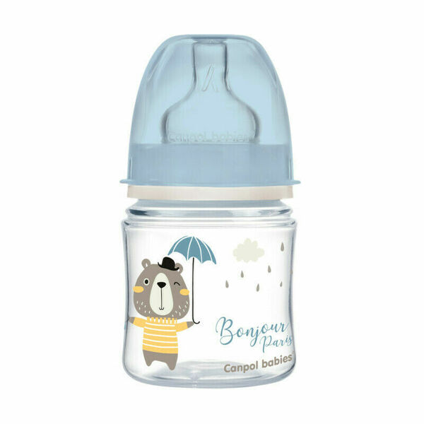 Canpol babies Lahev se širokým hrdlem Bonjour Paris 120ml modrá porovnat ceny